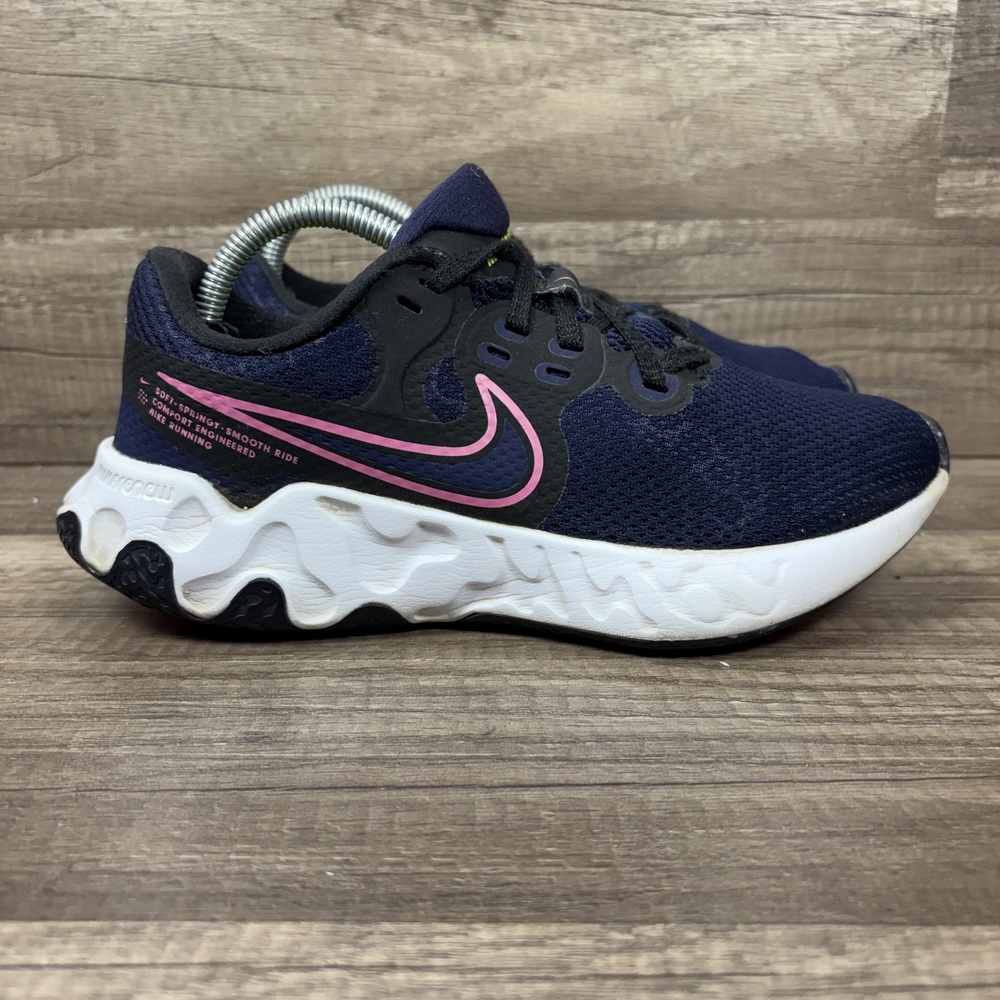 Nike Renew Ride 2 Blue Pink Womens US Size 6 EUR 36.5 CU3508-401 Running Shoes